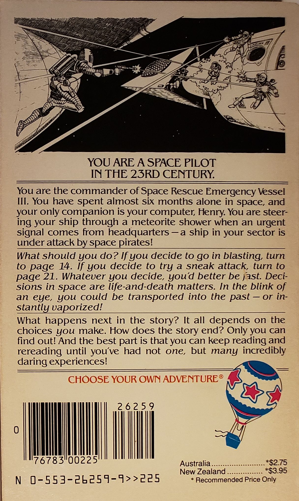 Rare Twist-a-Plot #18: Calling Outer Space CYOA Adventure Gamebook